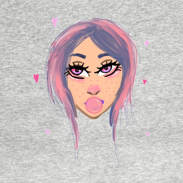 Bubblegum Babe by Coffeeshoppedoodles